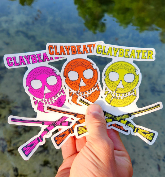 Clear Sporting Clay Sticker